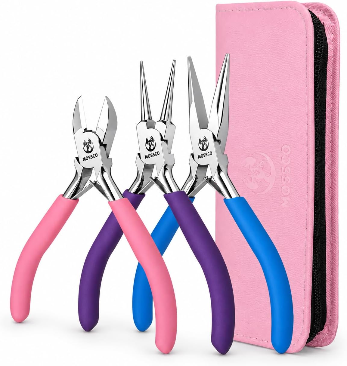 Jewelry Pliers Set, 3-Piece Mini Jewelry Making Tools with Round Nose