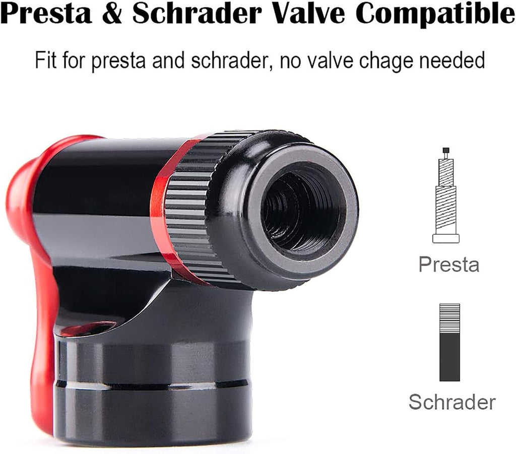 CO2 Inflator with Tire Levers - Presta & Schrader Valve Compatible