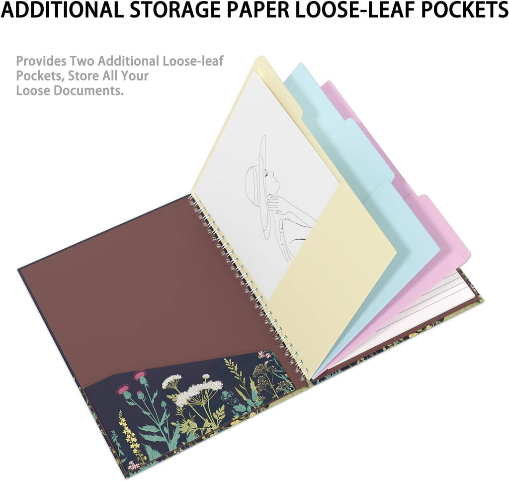 Rimilak Spiral Clipboard Folio with Refillable Lined Notepad, Daisy Flower