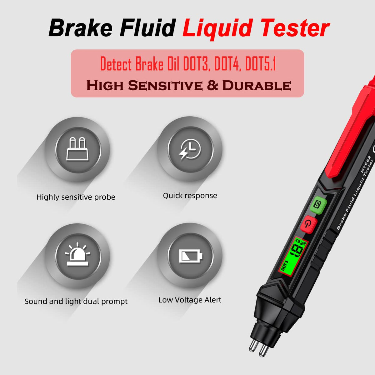 Brake Fluid Tester Pen, Automotive Brake Fluid Moisture Tester