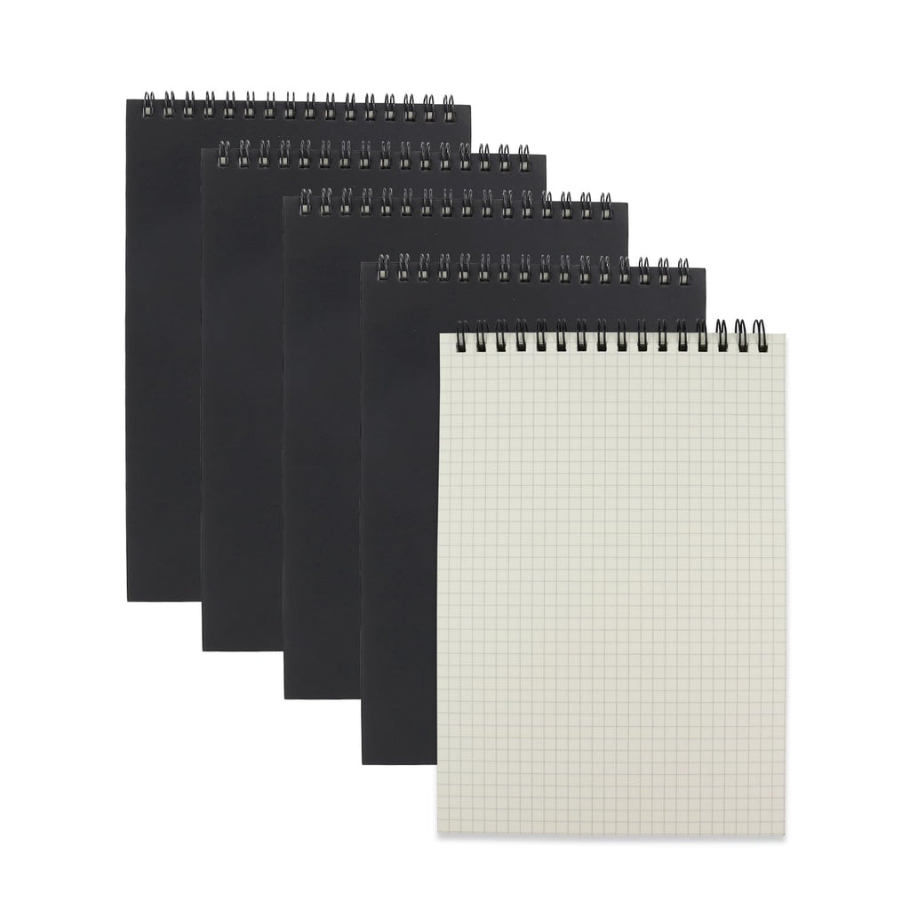 4 Pack Graph Paper Notebook, A5 Top Wirebound Grid Spiral Notebook 5.8" x 8.3",60 Sheets