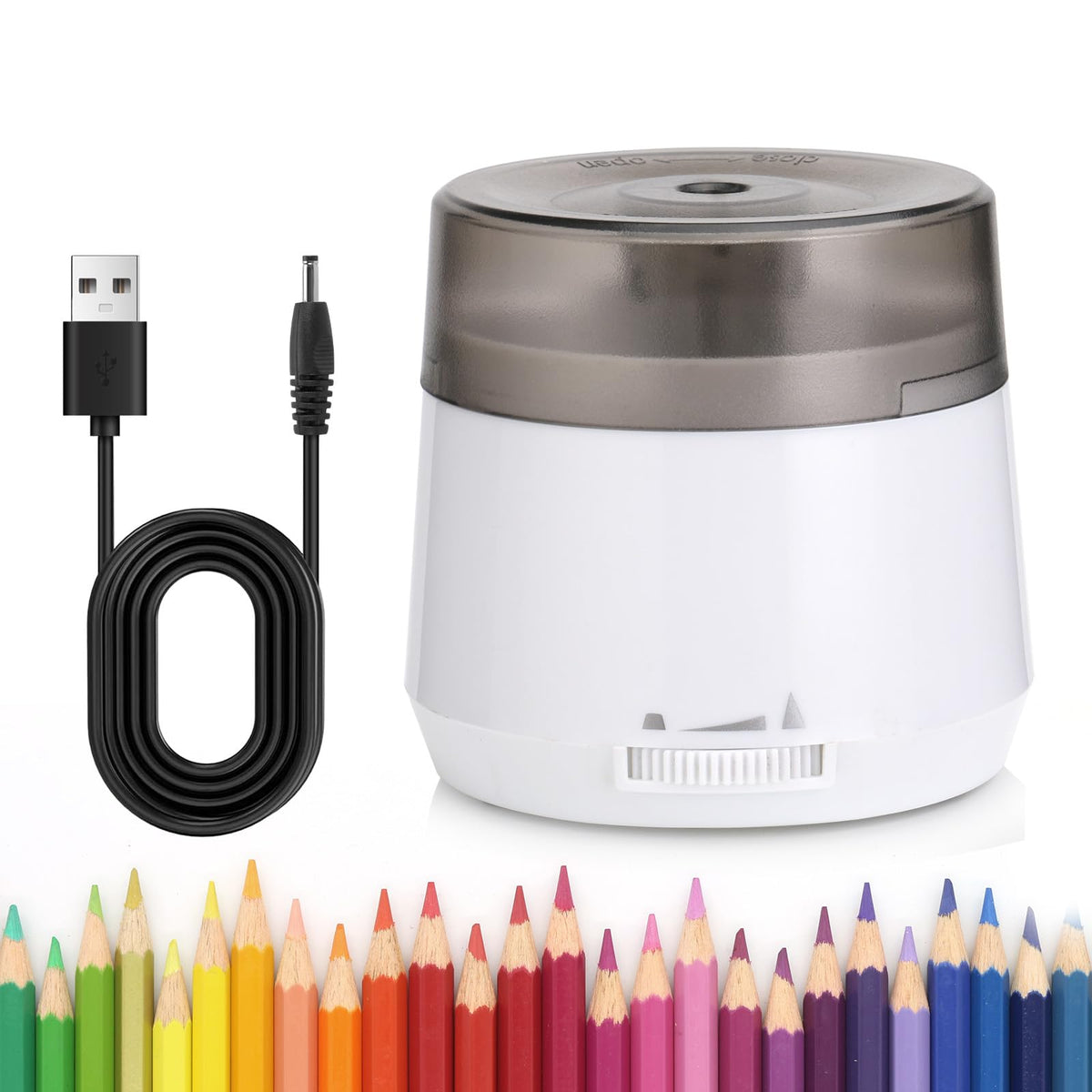 Electric Pencil Sharpener, Dual Power USB Battery Operated