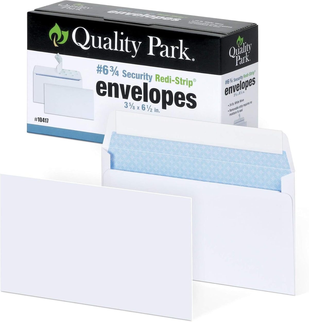 Quality Park Security Envelopes Bundle (6 3/4 and 10) with Redi-Strip Closure