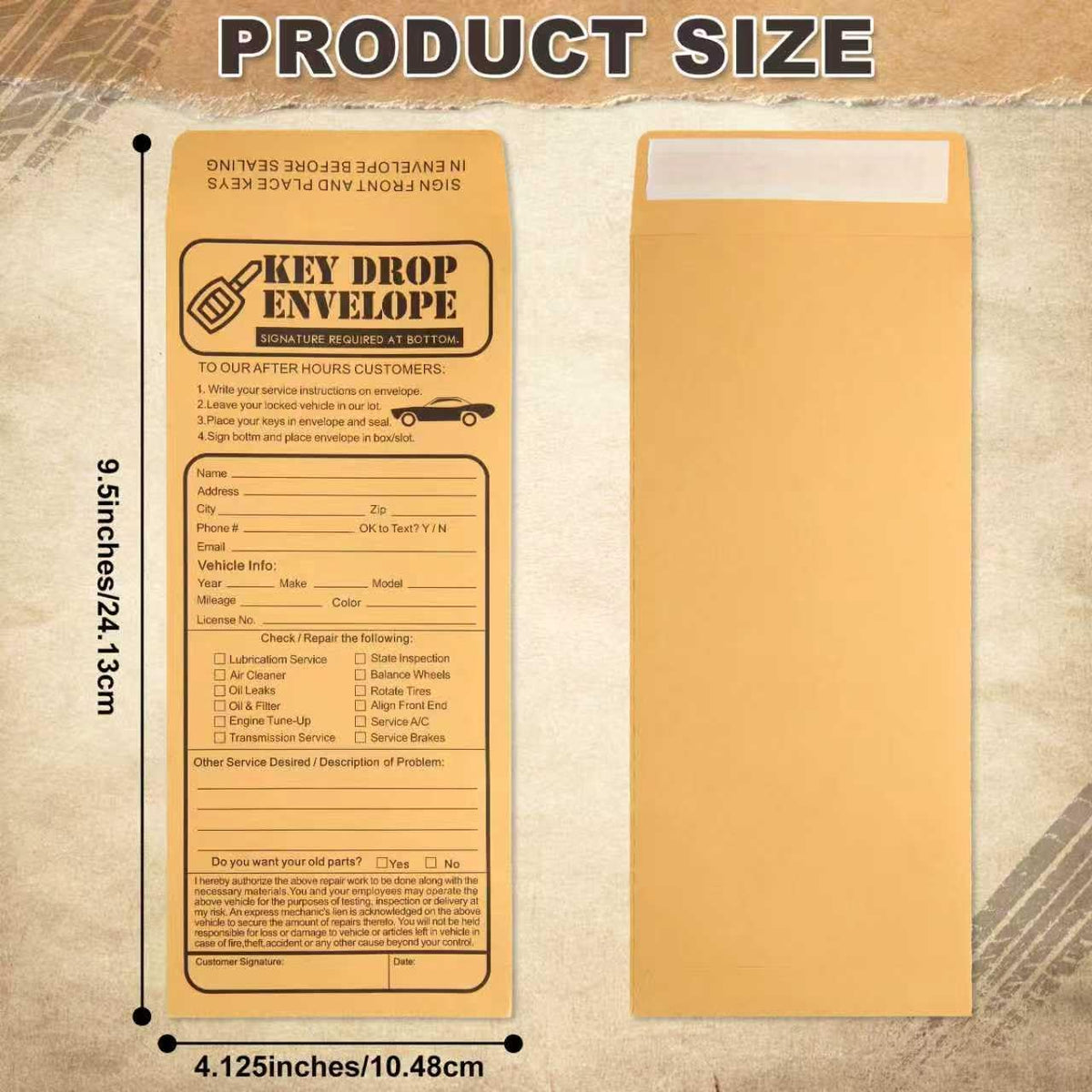 100 Pack Heavyweight Key Transfer Envelopes – Secure Adhesive Mailers for Auto Services