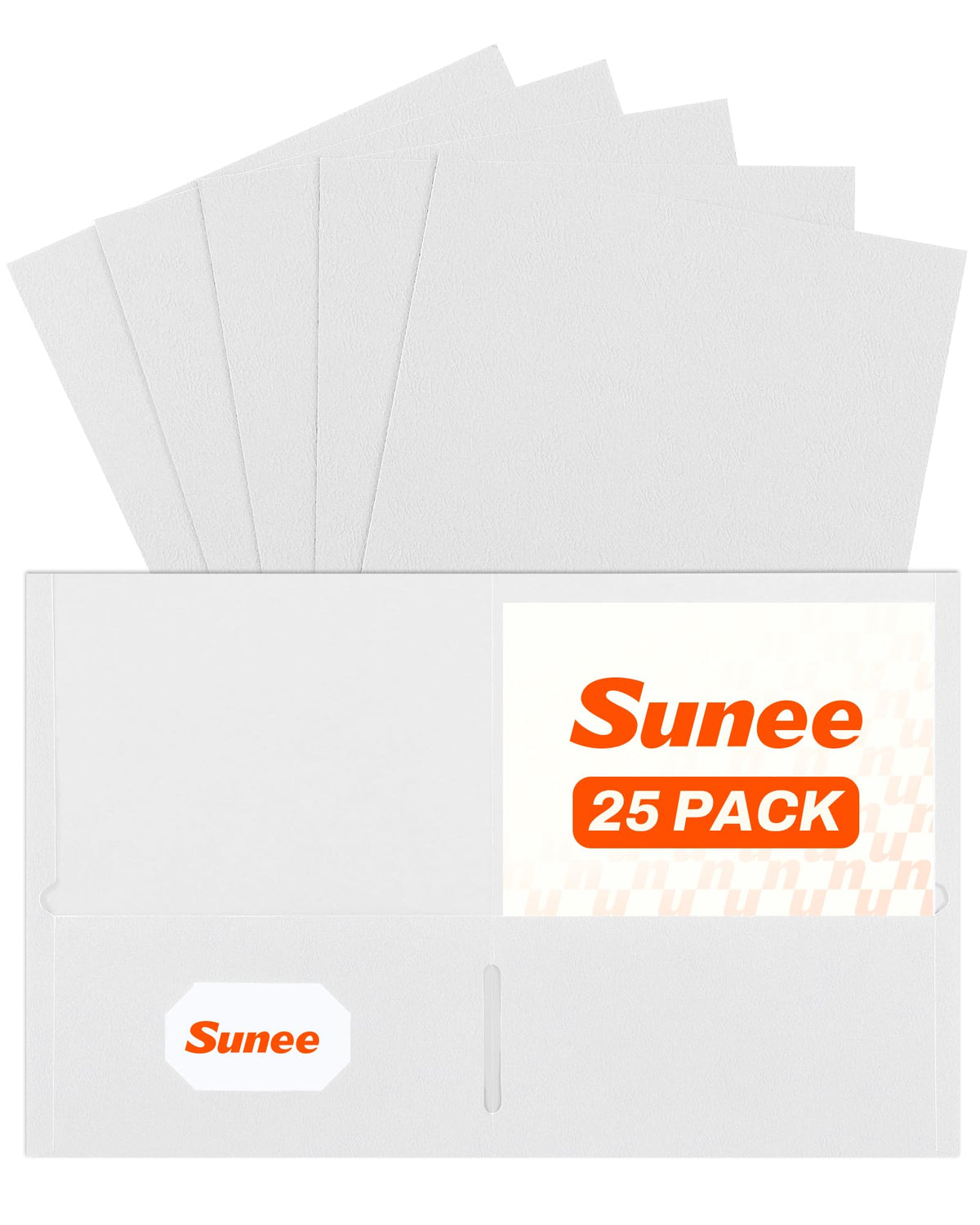 SUNEE Folders with Pockets(25 Pack, Assorted Colors)
