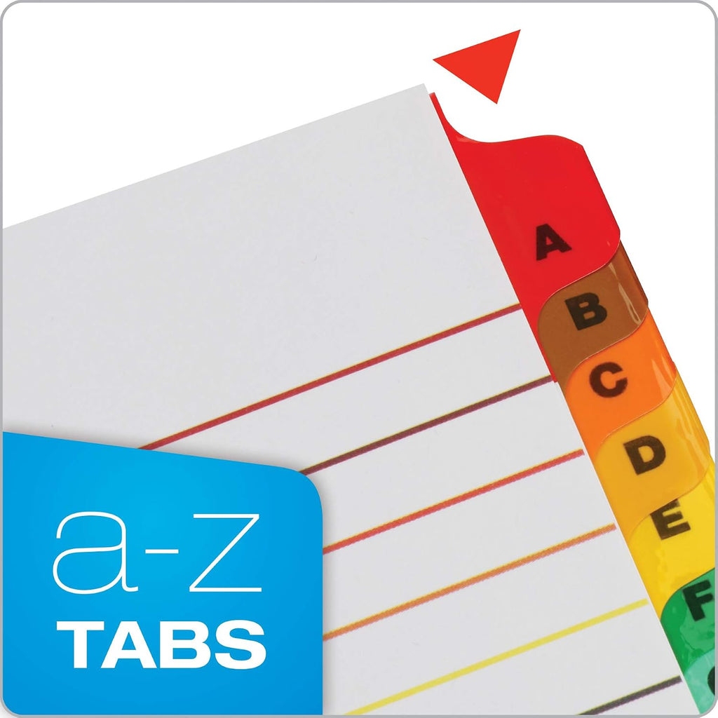 Cardinal Binder Dividers, A-Z Tabs, 3 Pack, Customizable Table of Contents Page