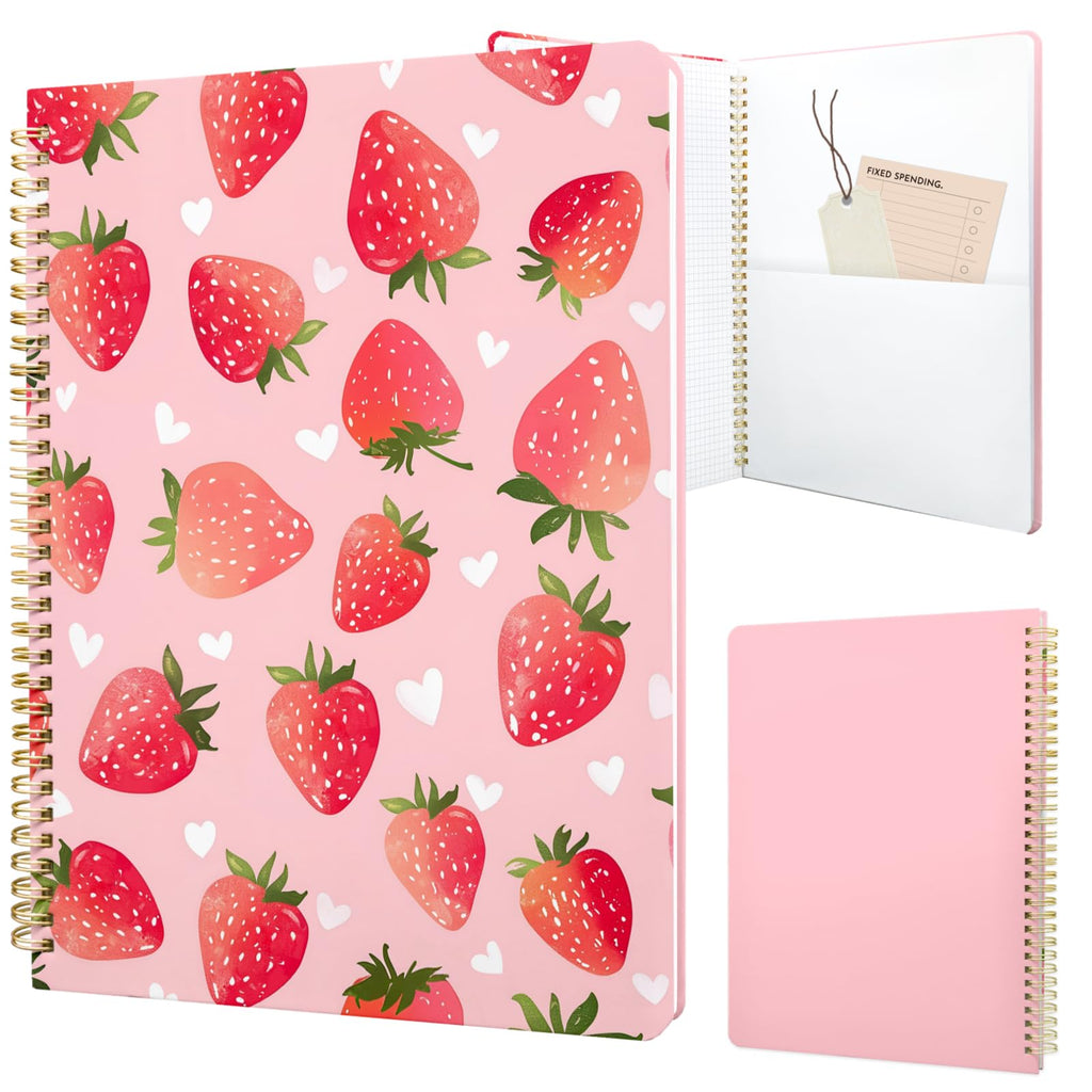 Cute Spiral Notebook 8.5 x 11 Graph Paper Journal A4, Plant Flower