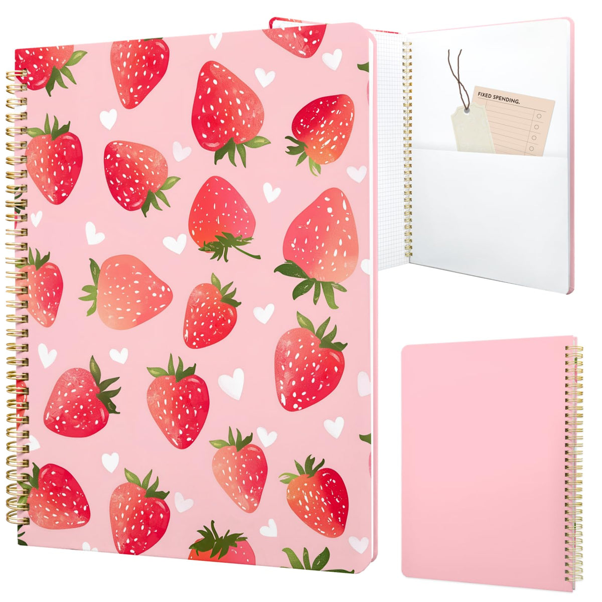 Cute Spiral Notebook 8.5 x 11 Graph Paper Journal A4, Plant Flower