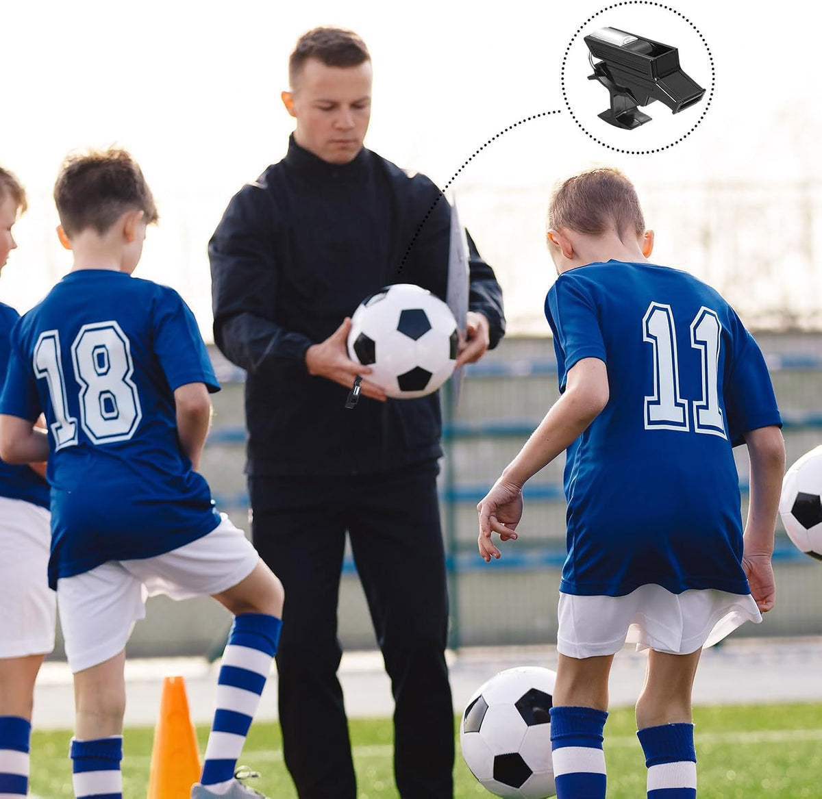 Relaxweex 2 Sets Finger Whistle Referee with Flip for Coaches