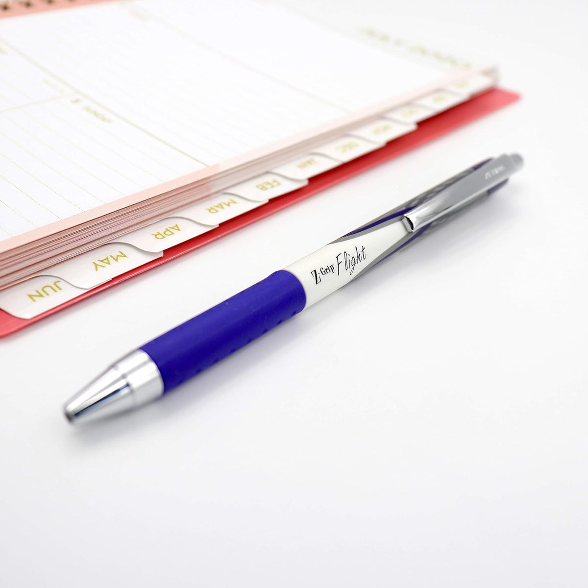Zebra Pen Z-Grip Flight Retractable Ballpoint Pen, Blue Ink, 1.2mm, 12-Pack