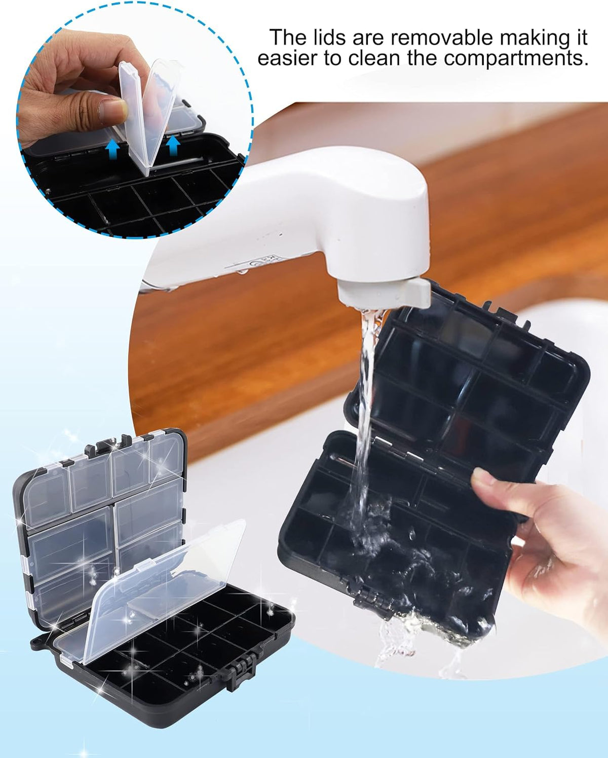Hlotmeky Small Tackle Box Organizer 4 Pack Mini Tackle Boxes Plastic Fishing Organizer