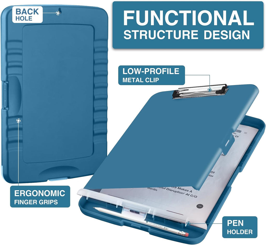 Sooez Clipboards with Storage, High Capacity Clip Boards 8.5x11 with Storage