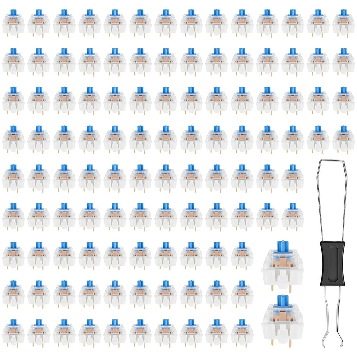 110 Pcs Blue Mechanical Keyboard Switches