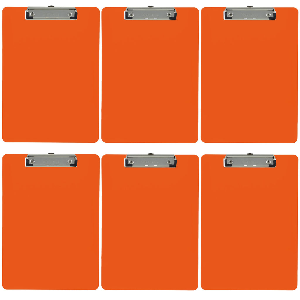 Trade Quest Black Plastic Clipboards Letter Size Low Profile (6-Pack)