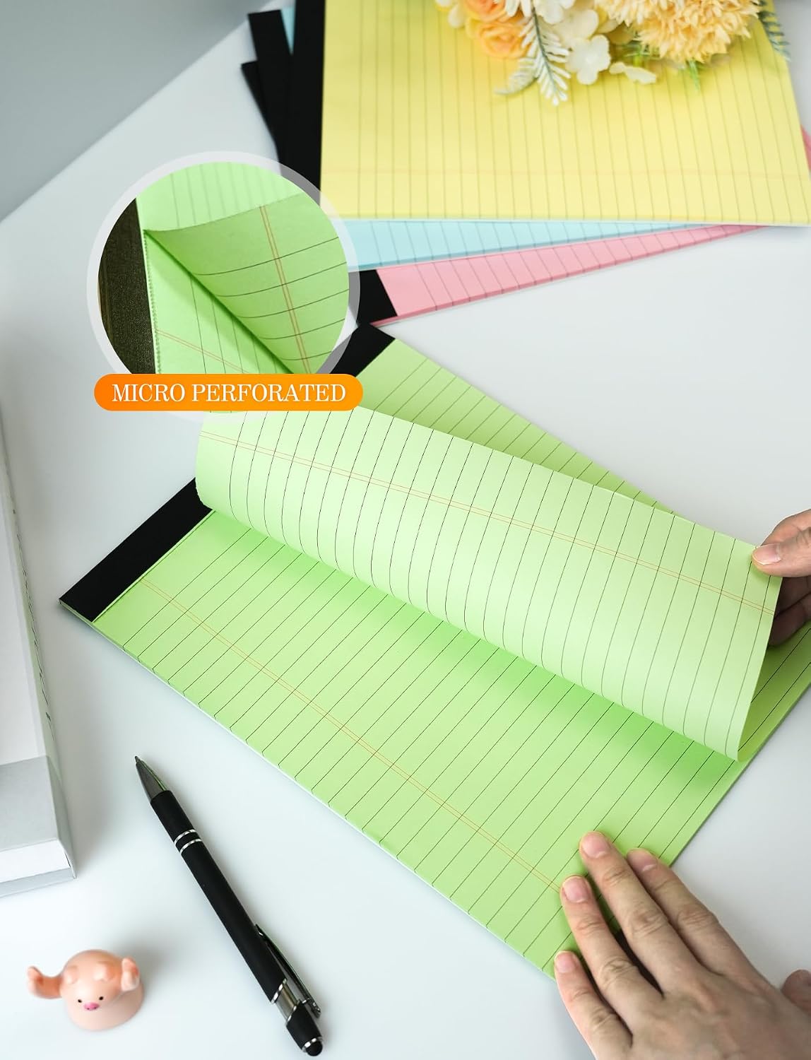8 Pack Legal Pads 8.5 x 11, Notepads Colored Note Pads 8.5x11 Writing Pads