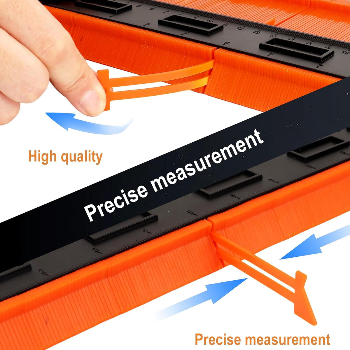 2Pack Contour Gauge Tool (12+5Inch) with Adjustable Lock，Fathers Day Gifts，Super Gauge