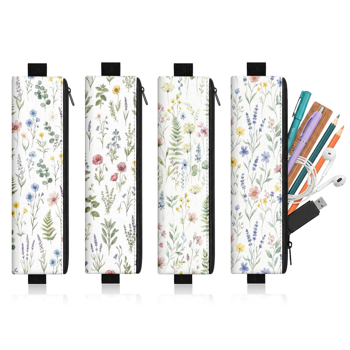 4 Pack Leopard Elastic Pen Holder for Notebooks