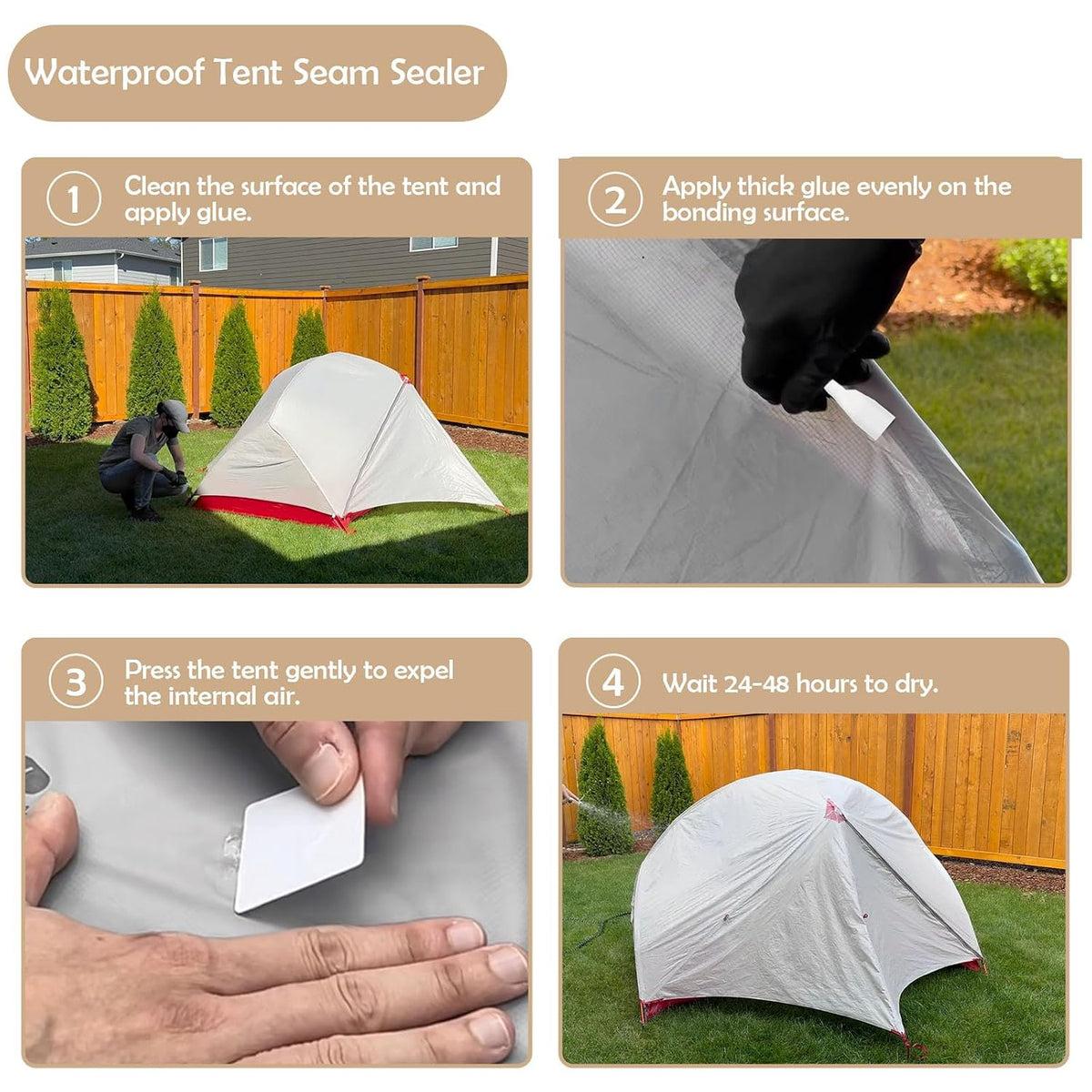 120ml Tent Seam Sealer, Repair Damaged/Seam Sealer Tent Fabric