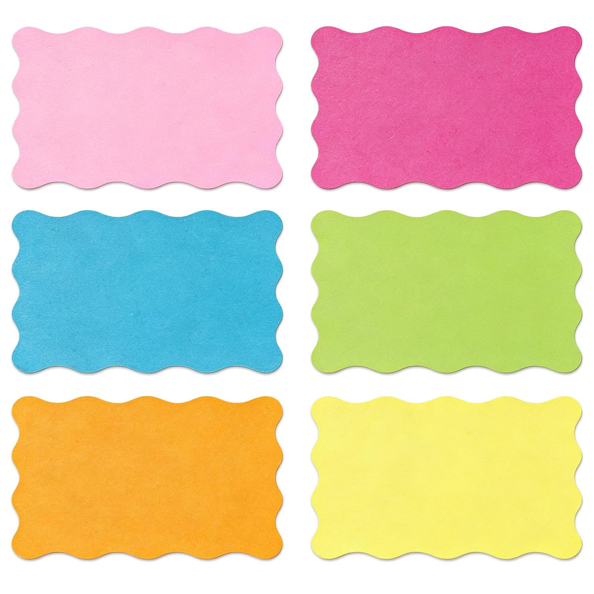 Whaline 120 Pack Pastel Index Cards 3 x 5 Inch Cardstock Flashcard Colorful Scalloped