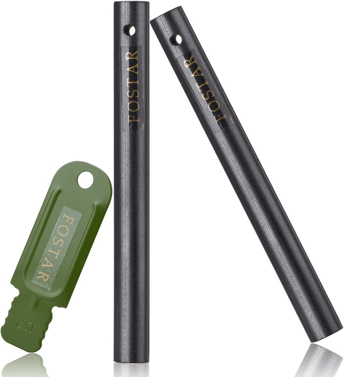 FOSTAR 2PCS Upgrade Ferro Rod Flint Fire Starter