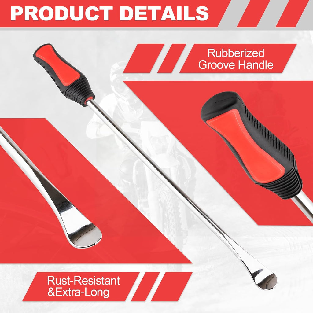 15" Tire Spoons Kit, Tire Changing Tool for Motorcycles, Dirt Bikes, Lawn Mowers and More