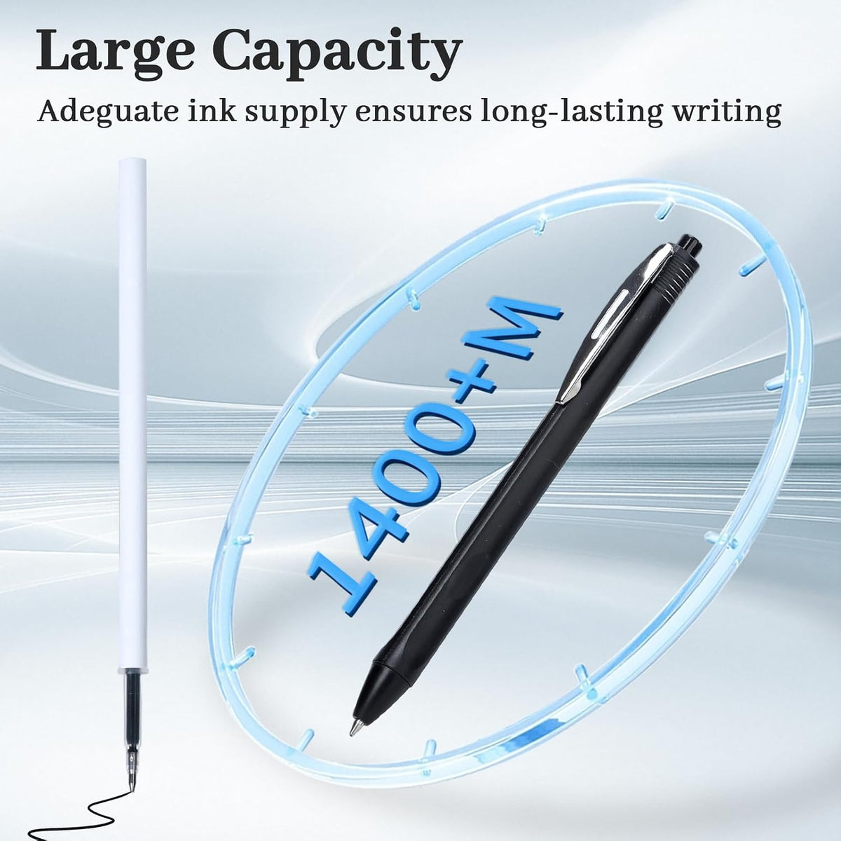 50 Pack Ballpoint Pens Bulk,1.0 mm Medium Point with Black Ink