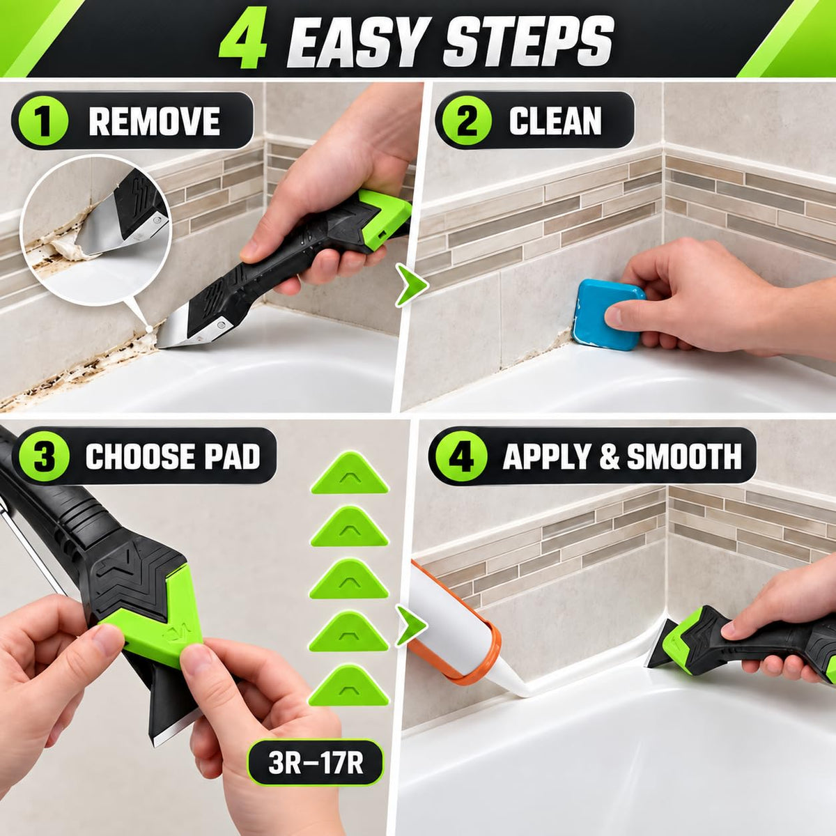 5 in 1 Caulking Tool, Silicone Caulk Remover Tool for Home Improvement