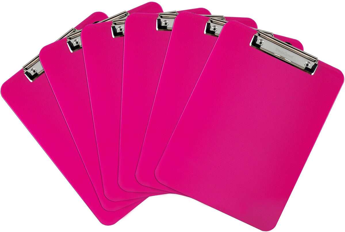 Trade Quest Black Plastic Clipboards Letter Size Low Profile (6-Pack)