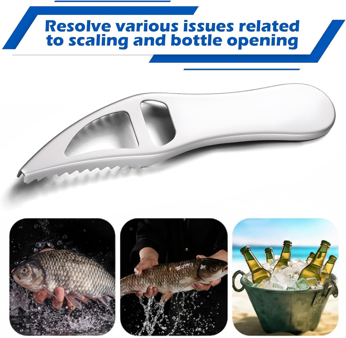 2 Pcs Silver Fish Scaler Remover