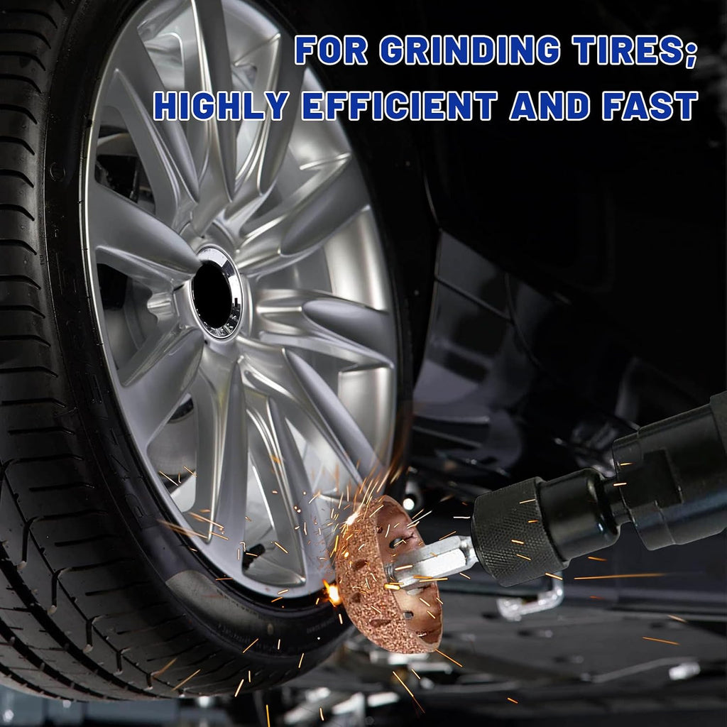 34 PCS Tire Patch Roller Kit, 35mm 43mm 58mm Auto Tire Tube Patches Kit with Roller &