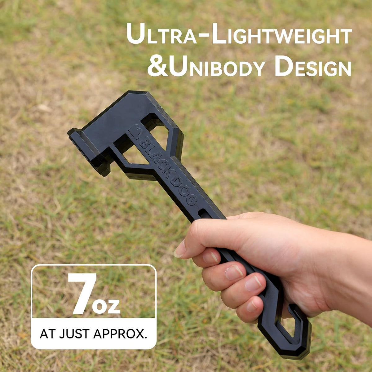 Plastic Camping Hammer with Stake Puller, Lightweight Tent Peg Mallet