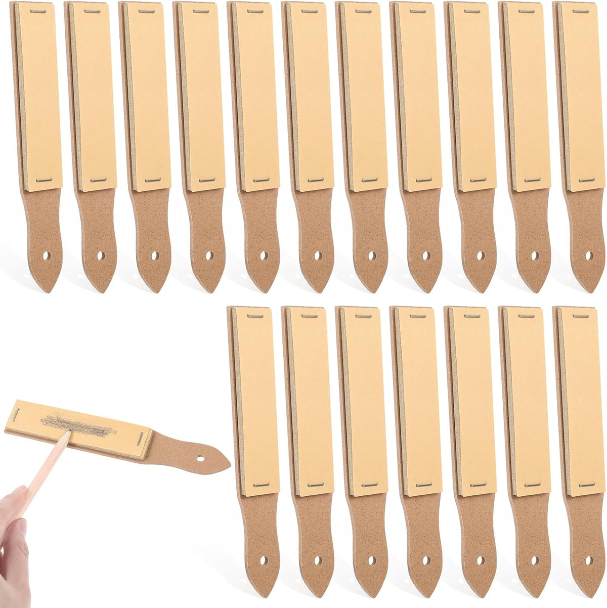 20 Pcs Sandpaper Pencil Sharpener, Art Pencil Sharpener Sketch Sandpaper Pastel Pencil