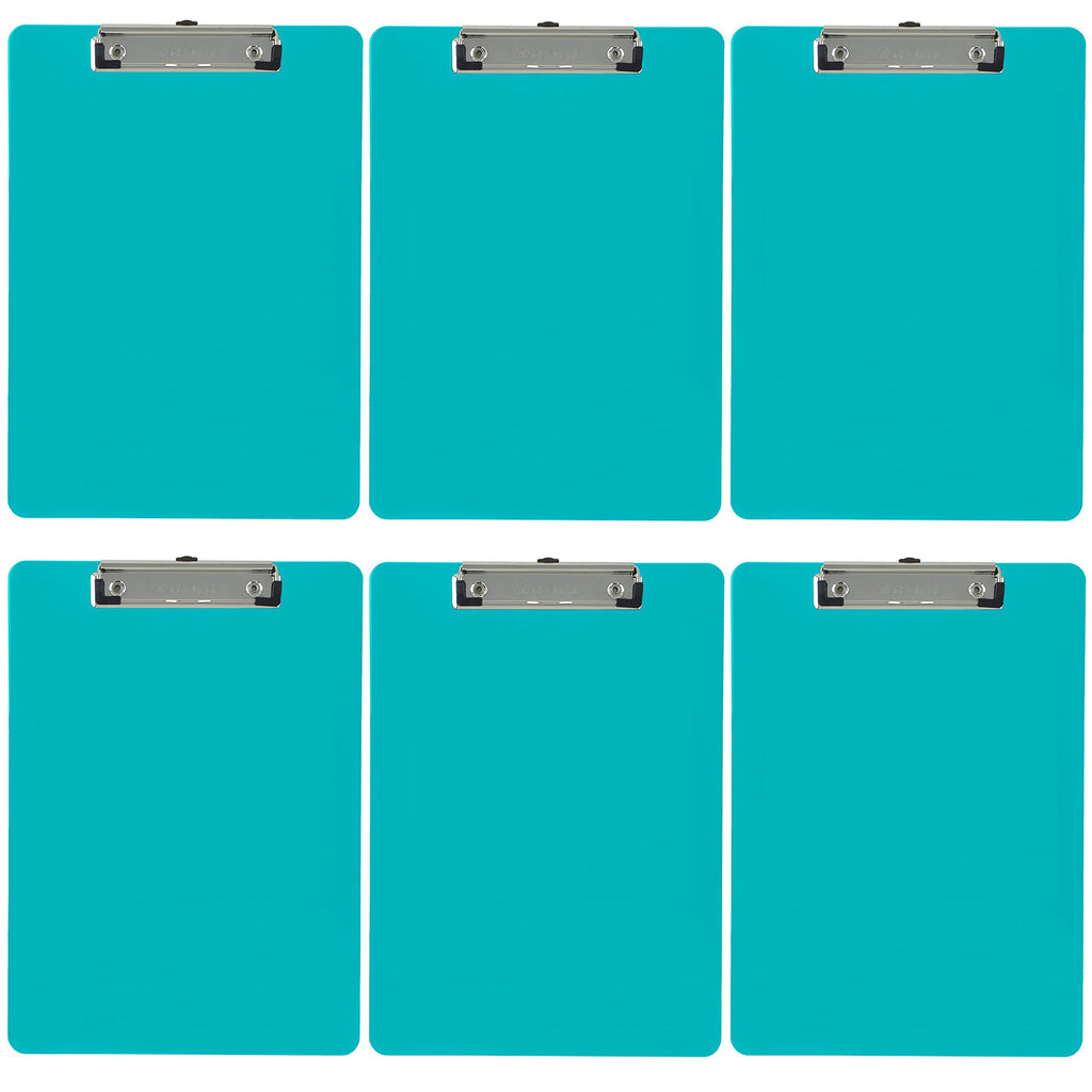 Trade Quest Black Plastic Clipboards Letter Size Low Profile (6-Pack)