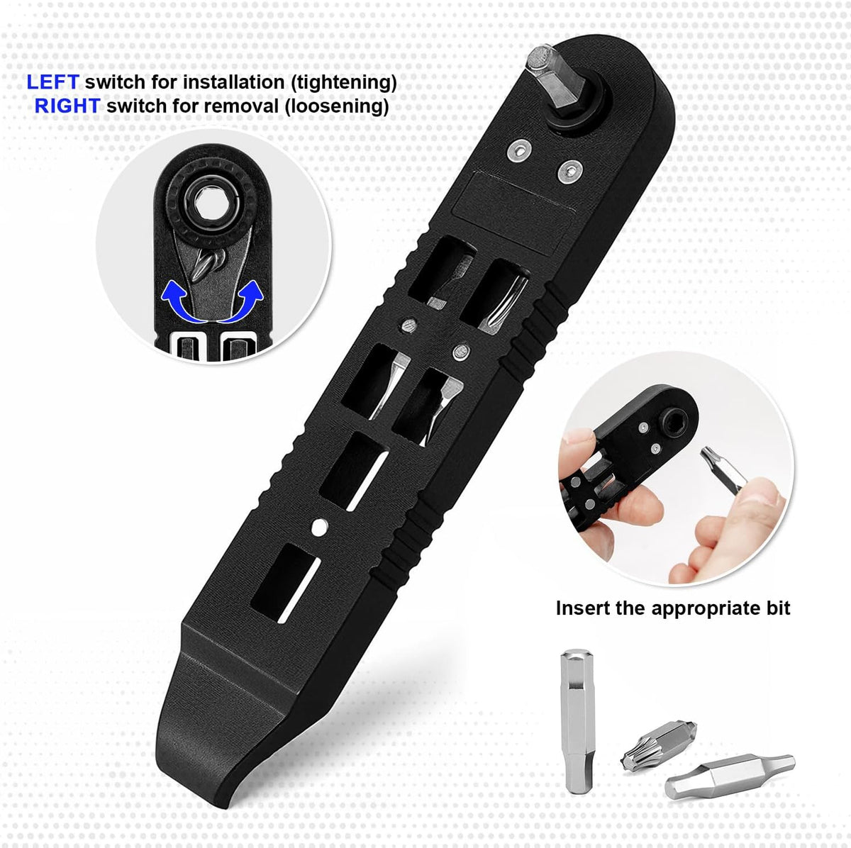 14-in-1 Bike Tire Levers Kit, Bike Multitool, Mini Ratchet Wrench