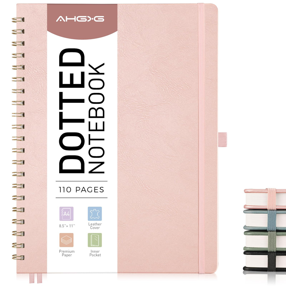 AHGXG Graph Paper Notebook, 140 Pages, B5 (7.6" x 10")
