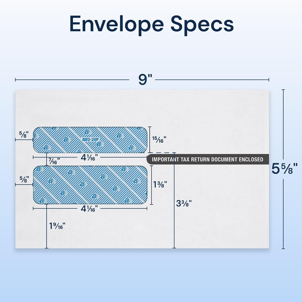 Adams W-2 Envelopes, 25 Pack, Peel & Seal, for W2 Tax Forms