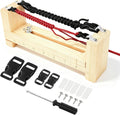 CYSFETENA Wood Bracelet Jig, Adjustable Length Wooden Paracord Jig Bracelet Maker DIY