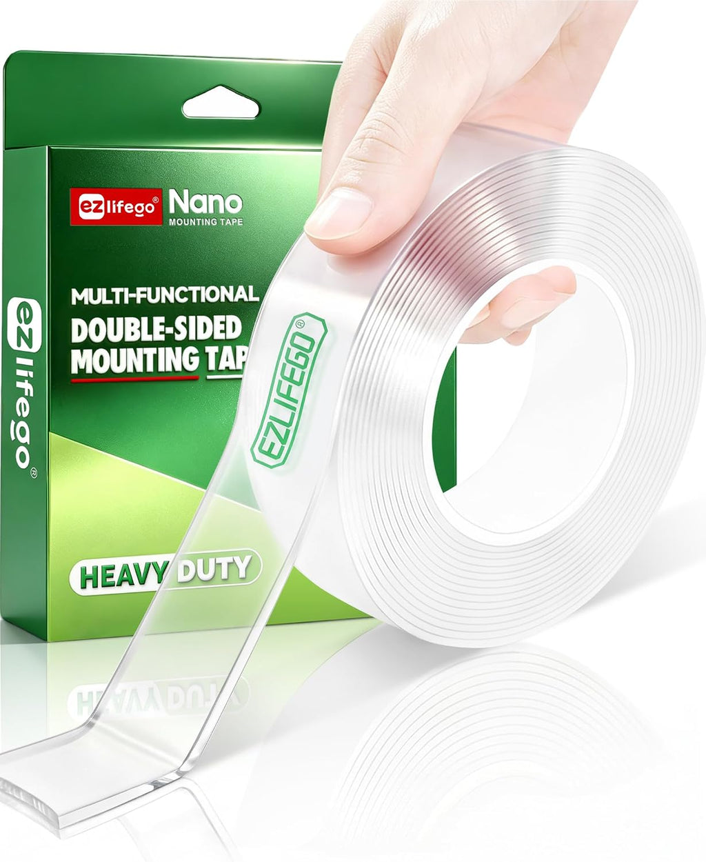 EZlifego Heavy Duty Invisible Bond Nano Double Sided Mounting Tape, 16.5FT
