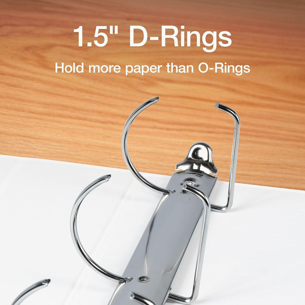 Oxford 1.5 Inch 3 Ring Binders, 4 Pack, White, Holds 375 Sheets