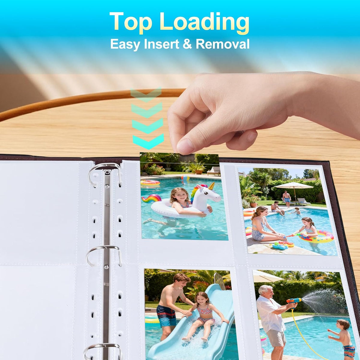 60 Pack 3.5x5 Album Refill Pages for 3 Ring Binder