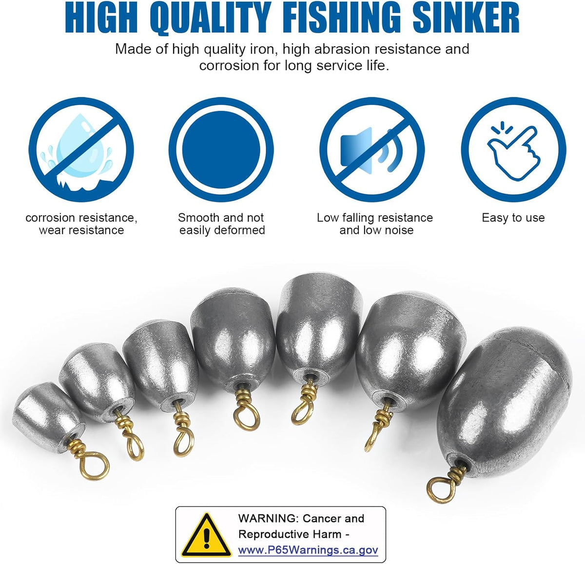 Fishing Weights Sinker Kit 25/54pcs Assorted Sizes Drop Bass Casting Catfish Weights