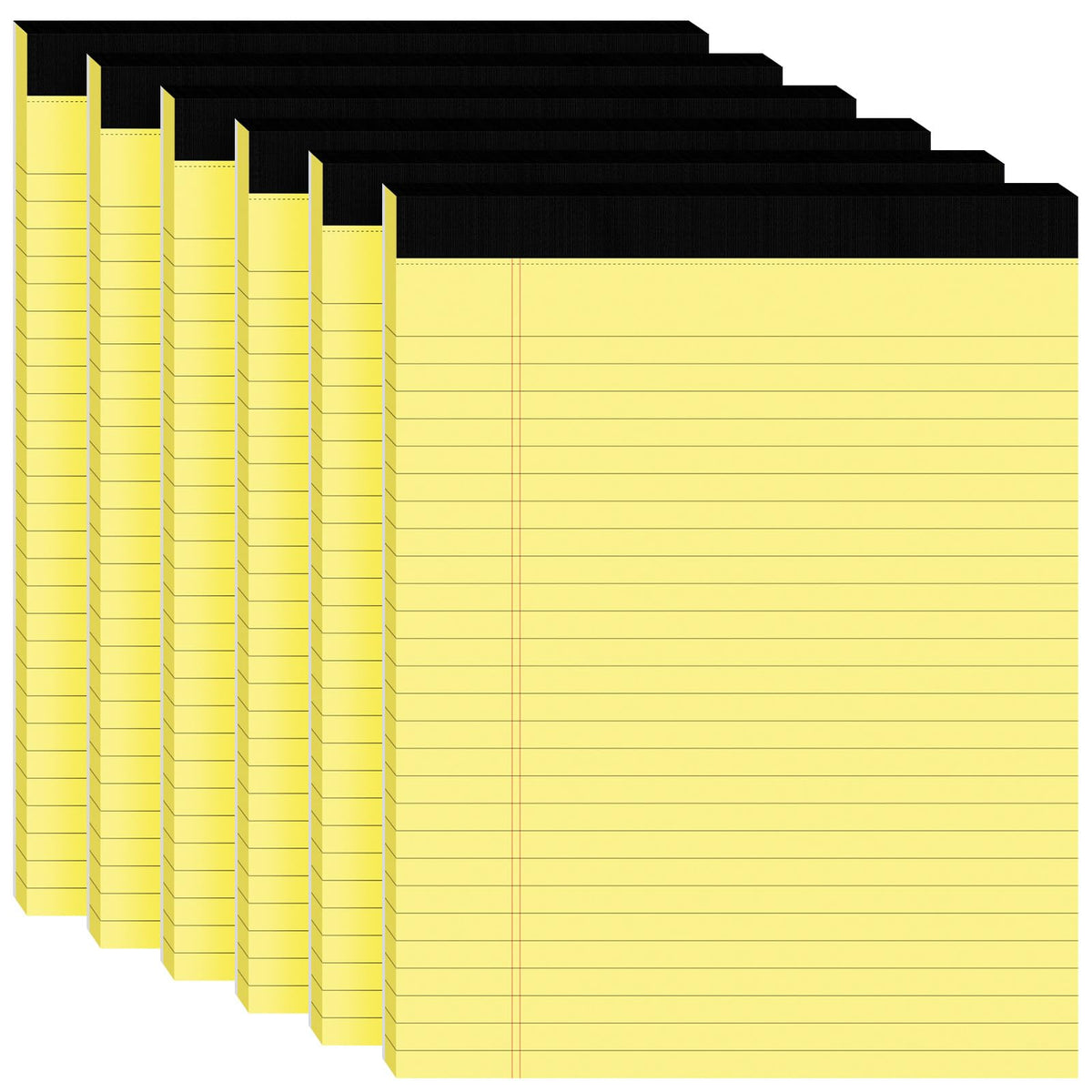 5pcs Legal Pads 8.5 x 11, Color Notepads 8.5 x 11 In, Perforate Wide Ruled