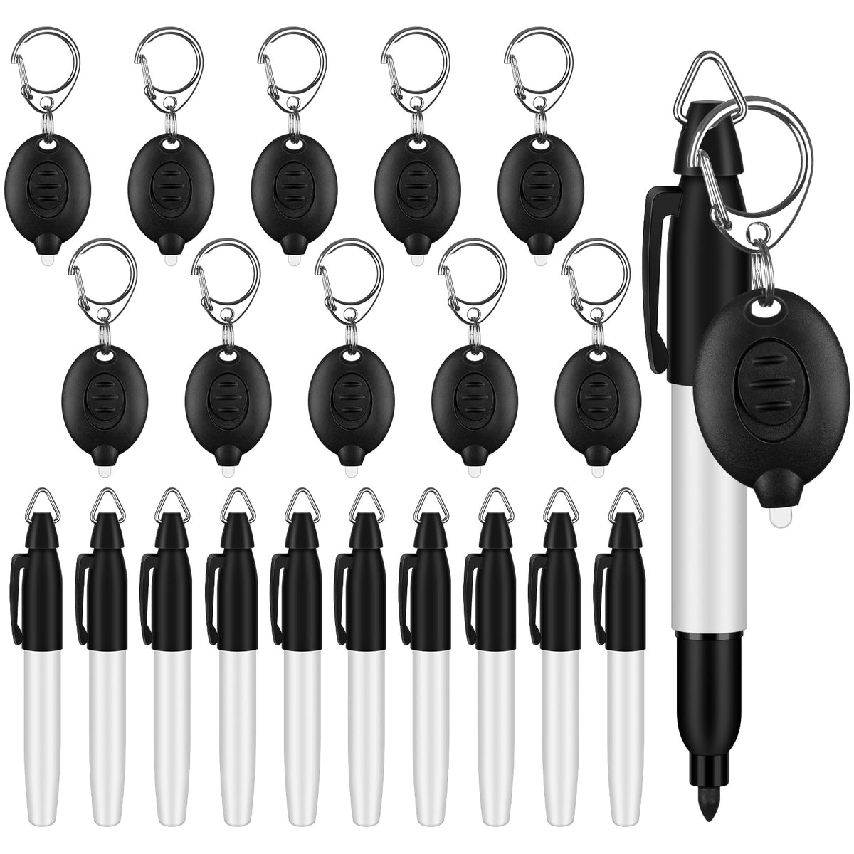50 Pcs Mini Permanent Markers with Cap Clips Golf Ball Marker Pen Dry Erase Markers with