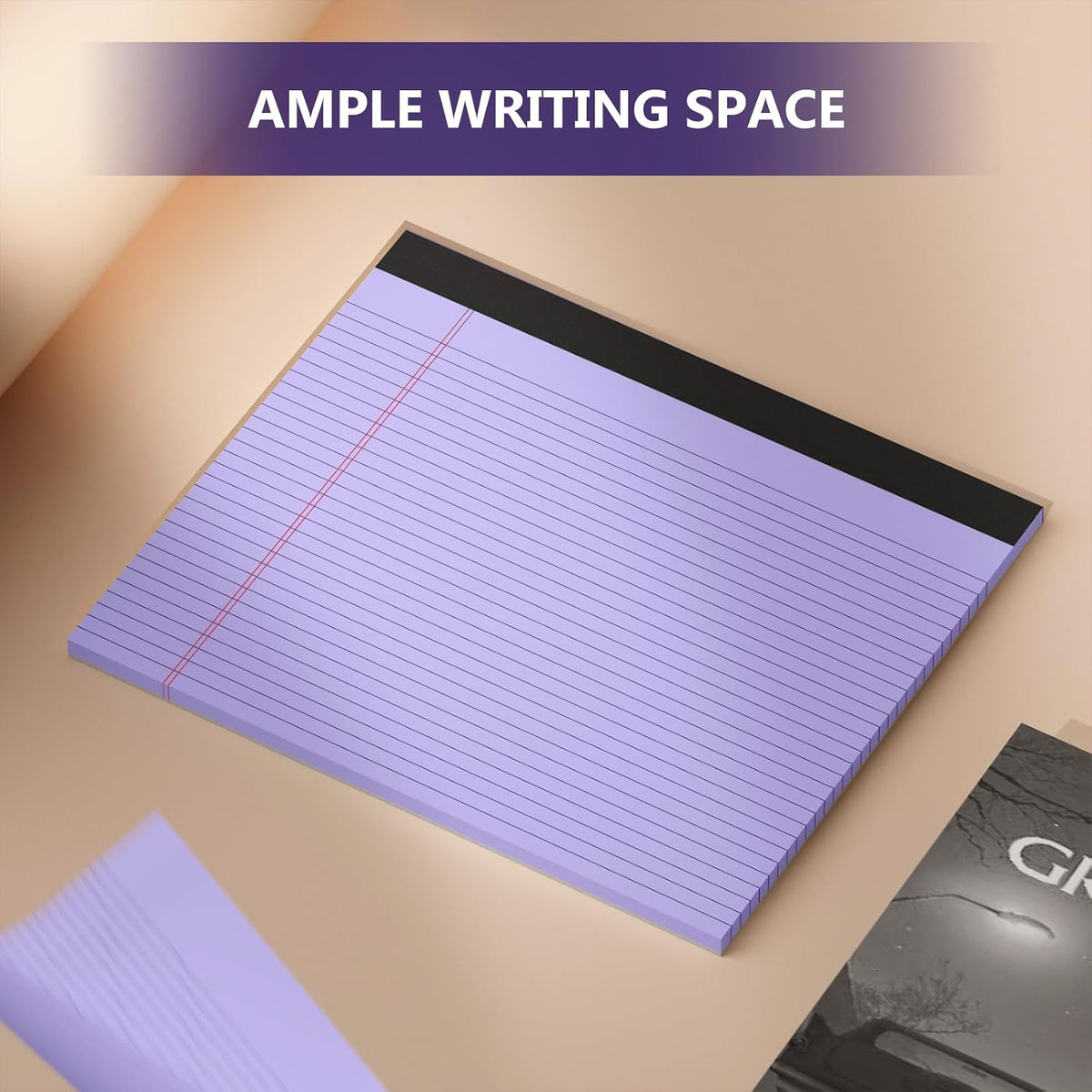 5 Pack Note Pads 11" x 9.5" Legal Pads College Ruled Notepads Colored Writing Pads