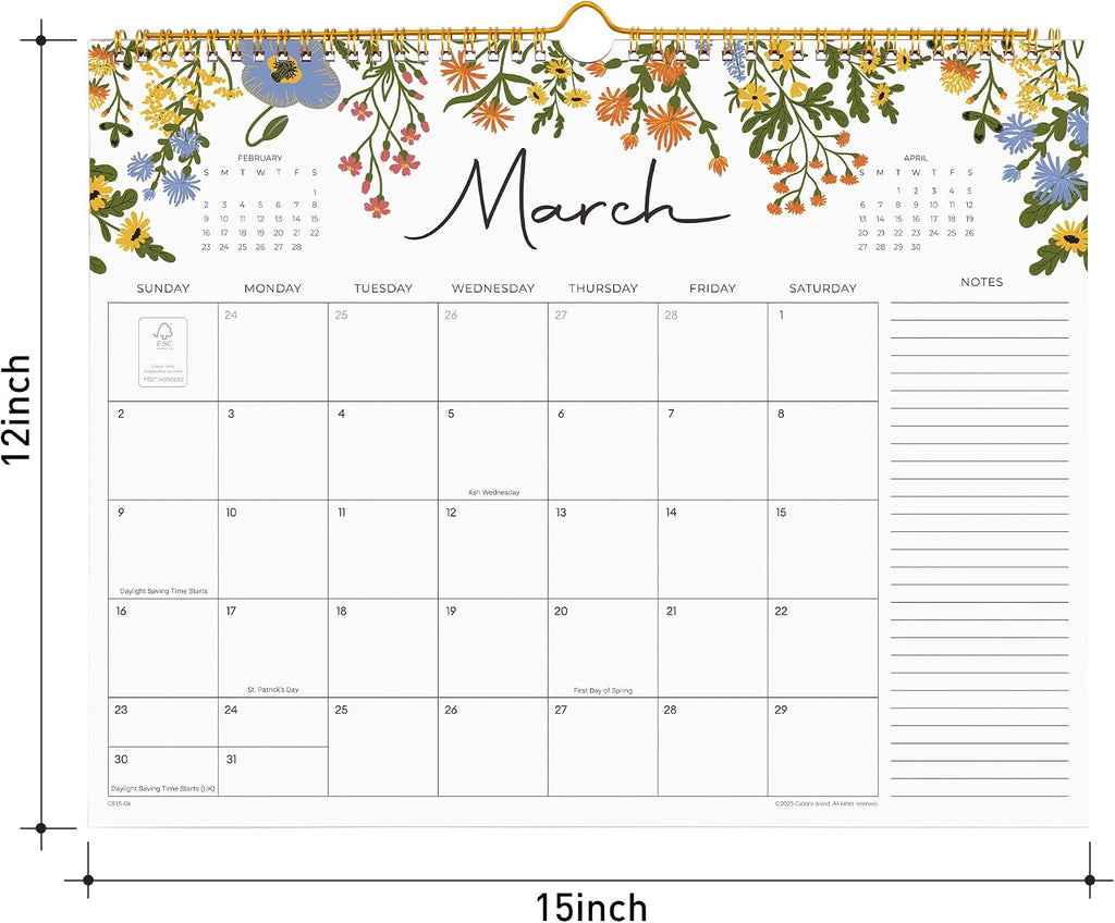 2027 Calendar, Cabbrix Wall Calendar 2026, 18 Months Calendar Runs From January 2027