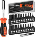 TEKPREM 20-Piece Metric & SAE Hex Bit Set with Magnetic 1/4" Screwdriver Bit Driver