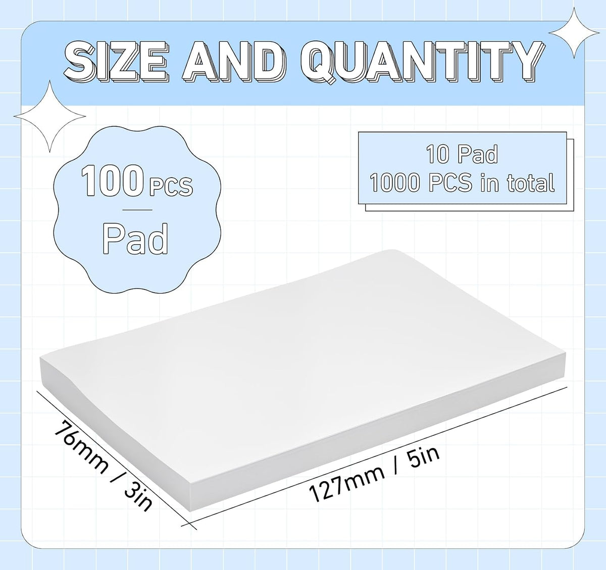 Agoer Sticky Notes 3 x 5 in, 10 Pads Sticky Note Pads
