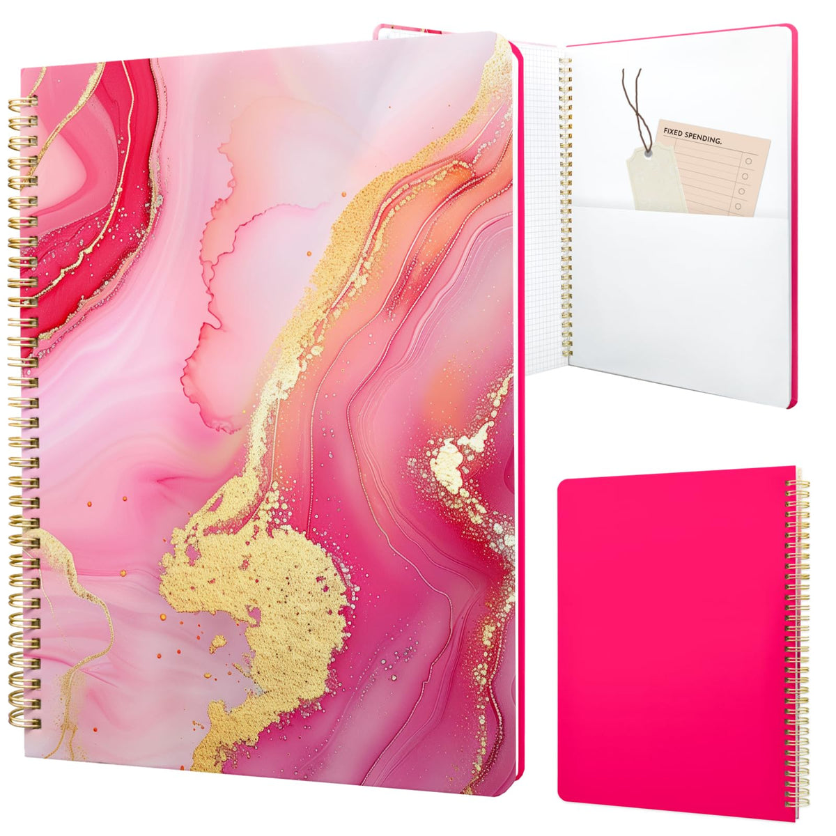 Cute Spiral Notebook 8.5 x 11 Graph Paper Journal A4, Plant Flower