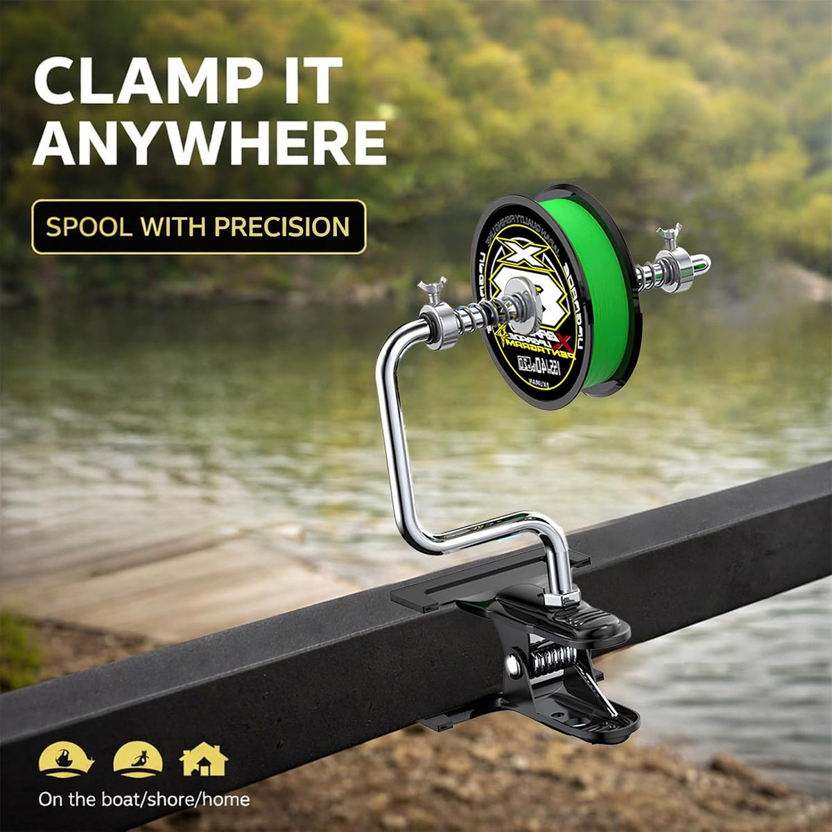 Fishing Line Spooler, Portable Reel Spooling Station for Spinning & Baitcasting Reels