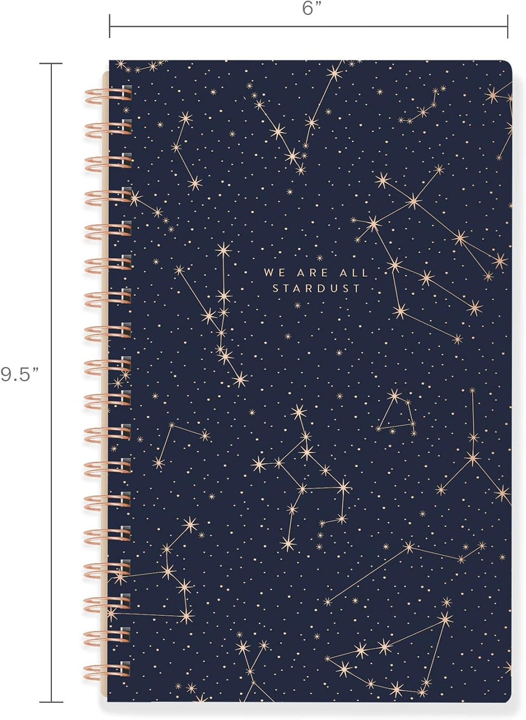 Fringe Signature Spiral Journal/Notebook, 160 Lined Pages, 6 x 9.5 Inches